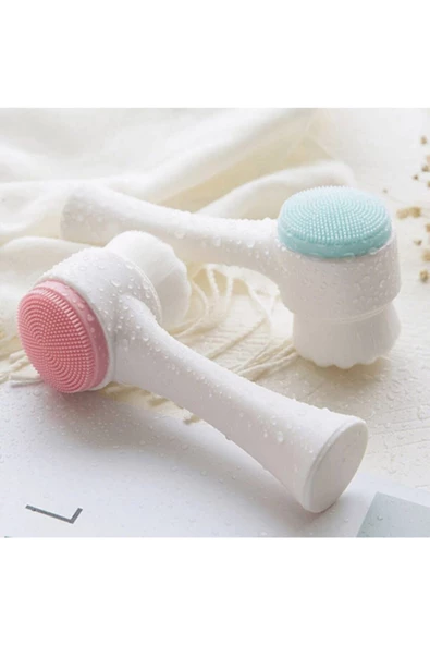 Pazariz Çift Taraflı Yüz Temizleme Fırçası Cilt Bakım Fırçası - 2