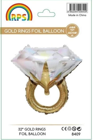 Pazariz Yüzük Gold Tek Folyo Balon