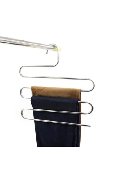 Pazariz Metal Pantolon Pijama Askısı 5 Katlı Dolap Içi Düzenleyici Askı - 2