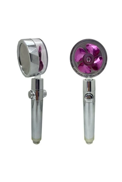 Pazariz Duş Başlığı Turbo Basınçlı Ayarlanabilir Star Stop Tuş Su Tasarrufu 360 Döner - Resim 3