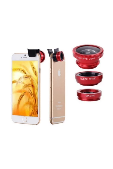 Pazariz Balık Gözü Geniş Açı Makro Lens Tüm Telefonlar Için