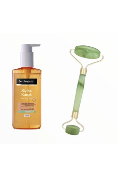 Pazariz Sivilce Karşıtı Yüz Temizleme Jeli 200ml Ve Yüz Masaj Aleti Yeşim Taşı ürün görseli 1