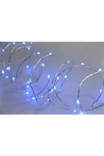 Pazariz Pilli Tel Peri Led 10 Metre Beyaz Kavanoz Balon Süsleme - Resim 3