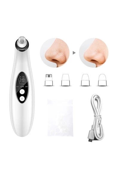 Pazariz Vakumlu Siyah Nokta Temizleyici Akne Cilt Temizleme Cihazı Şarjlı - 3