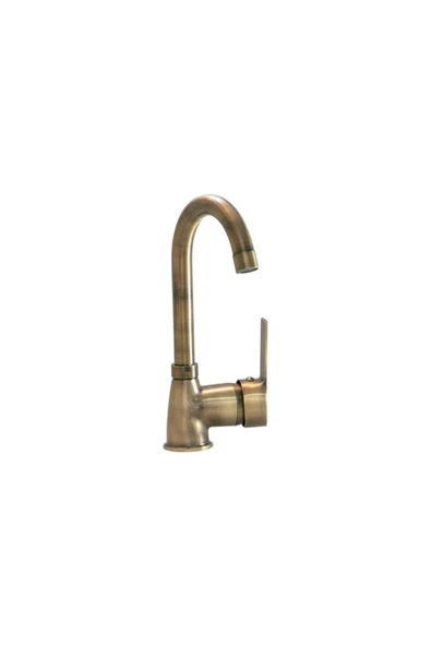 Pazariz Bronz Mix Kuğu Kısa Mutfak - Banyo - Evye Bataryası Seti Sıcak Soğuk Girişli