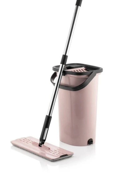 Pazariz Pazarız Tablet Magic Flat Mop Yer Duvar Silme Microfiber Paspas Temizlik Seti + 2 Adet Bez