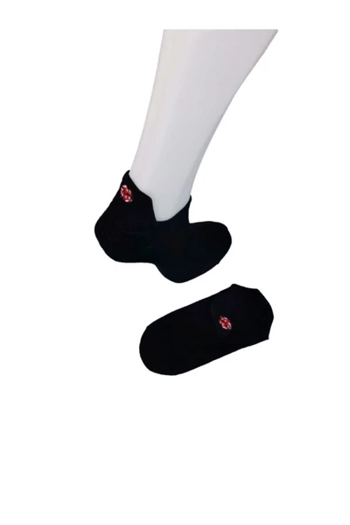 Pazariz Emojili Babet Çorap Siyah 2 Li ürün görseli 1