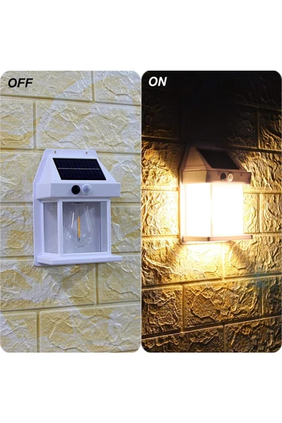 Pazariz Solar Enerjili Led Bahçe Aydınlatması Su Geçirmez Lamba Bahçe Garaj Ev Aydınlatma Siyah 1 Ad ürün görseli