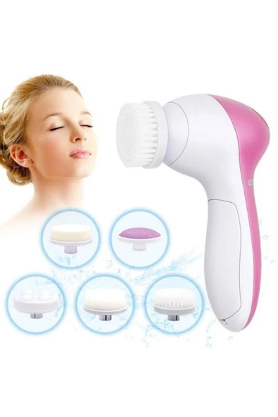 Pazariz Pilli Yüz Cilt Temizleme Cihazı Siyah Nokta Peeling Fırça Seti - 2