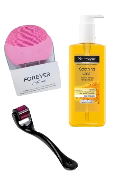Pazariz Sivilce Karşıtı Cilt Temizleme Jeli + Forever Cilt Temizleme&masaj Aleti+ Derma Roller ürün görseli 1