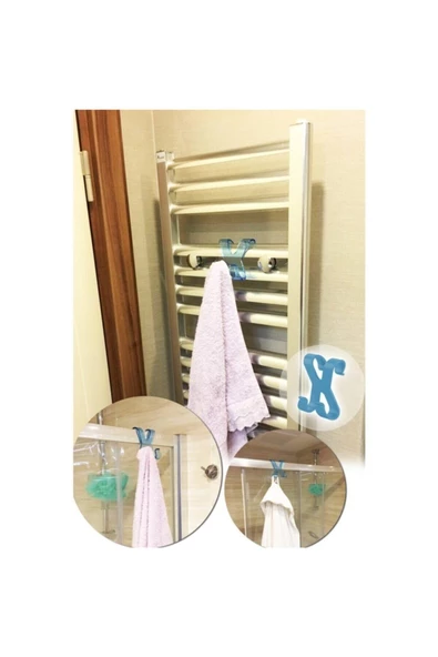 Pazariz Banyo Havlupan Askılık Geçmeli Banyo Askısı Havlu Duş Askı 4 Adet - 3