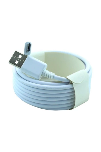 Pazariz Samsung Lg Asus Sony Usb Kablo Şarj Kablosu 3  m Beyaz