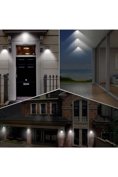 Pazariz 20 Led Fotoselli Solar Led Duvar Lamba Işık Sensörlü Güneş Enerji 4 Adet - Resim 3