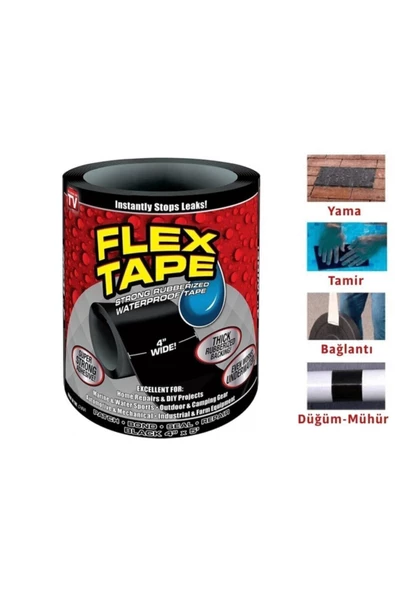 Pazariz Pazarız Flex Tape Suya Dayanıklı Bant Su Geçirmez Güçlü Boru Tamir Bandı - 3