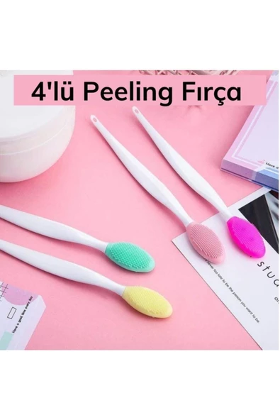 Pazariz 4 Adet Dudak Burun Fırçası Peeling Etkili Gözenek Temizleyici - 2