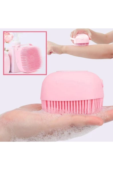 Pazariz Yumuşak Silikon Malzemeli Esnek Jel Hazneli Masaj Fonksiyonlu Etkili Banyo Duş Kese Lifi - Resim 3