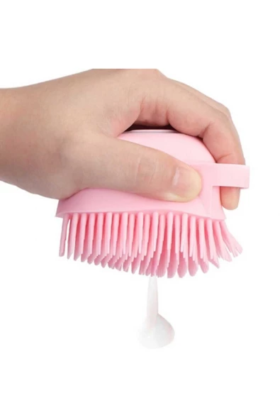 Pazariz Şampuan Hazneli Silikon Peeling Duş Fırçası Masaj - 2
