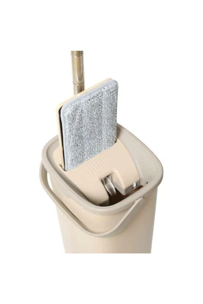 Pazariz Spin Mop Tablet Mop Krem 5 L + Yedek Mop Bez 4 Adet - 2