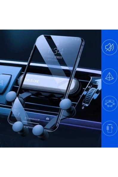 Pazariz Ahtapod Petek Girişli Araç Telefon Tutucu - Gri Motorola G4 Plus Uyumlu - Resim 3