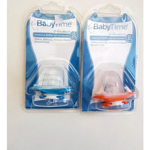 Baby Time Kiraz Uçlu Koruyucu Kapaklı Emzik