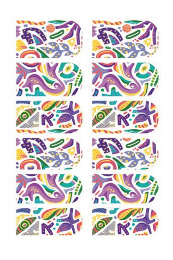 Crazy Tırnak Dövmesi,Tırnak Tattoo,Nail Art ,Tırnak Sticker - 2