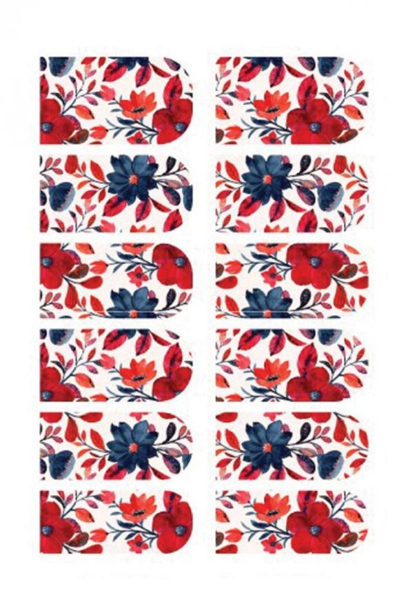 Çiçek Tırnak Dövmesi,Tırnak Tattoo,Nail Art ,Tırnak Sticker - 2