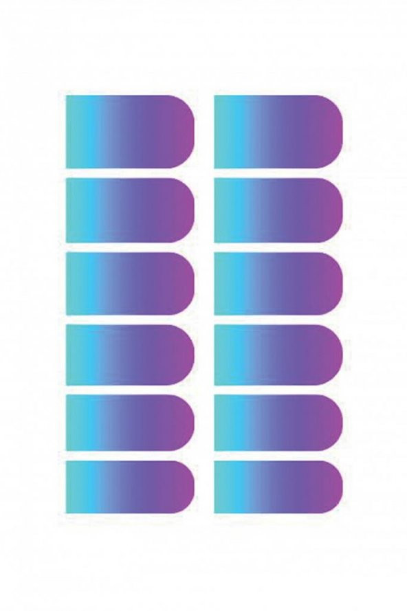 Ombre Tırnak Dövmesi, Tırnak Tattoo, Nail Art, Tırnak Sticker, Nail Sticker - 2