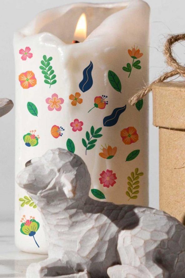 Bahar  Çiçeki Tırnak Dövmesi, Tırnak Tattoo, Nail Art, Tırnak Sticker - Resim 2