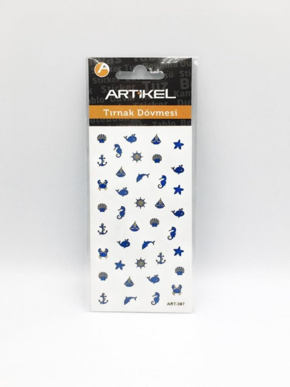 Deniz   Metalik Tırnak Sticker, Nail Sticker, Nail Art - Resim 3