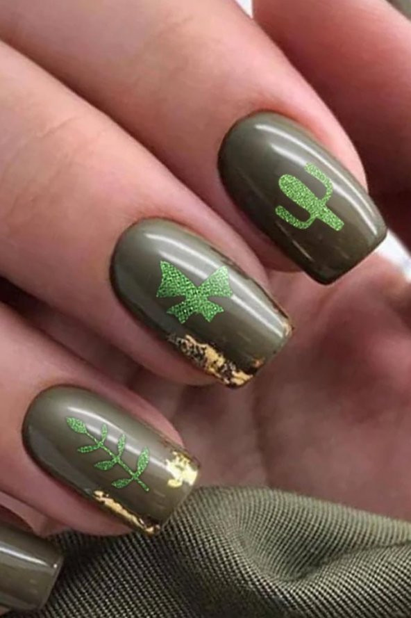 Şekil Metalik Tırnak Sticker, Nail Sticker, Nail Art ürün görseli 1