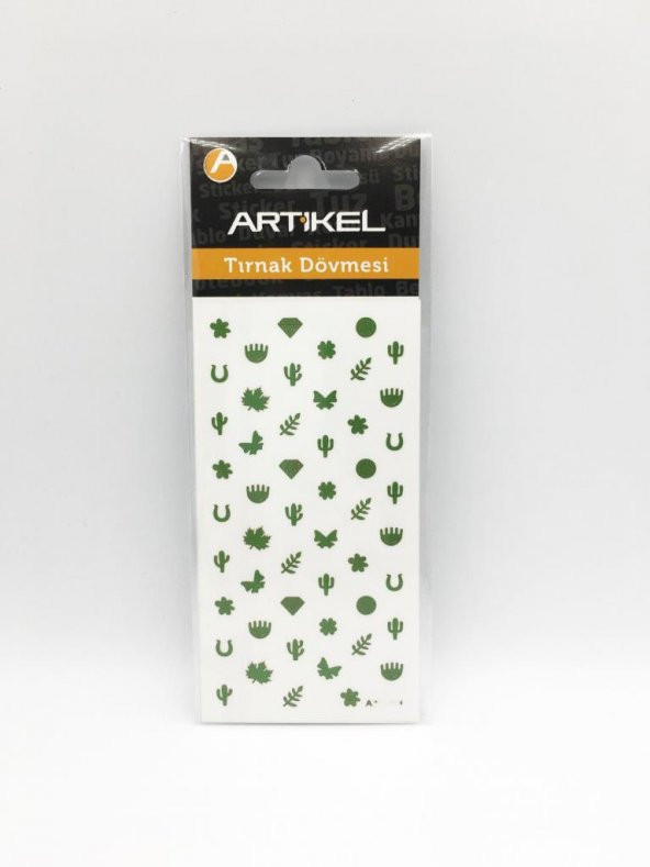 Şekil Metalik Tırnak Sticker, Nail Sticker, Nail Art - Resim 3