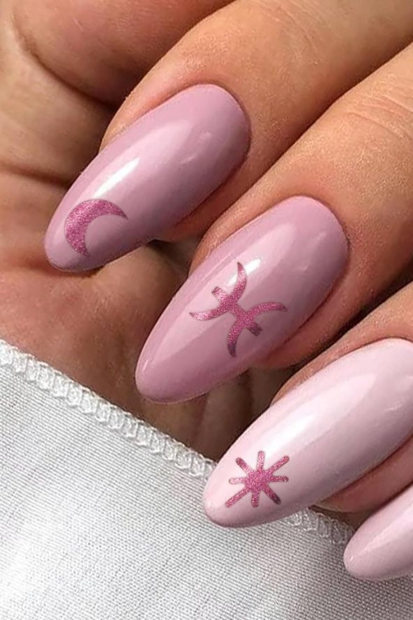 Burçlar Metalik Tırnak Sticker, Nail Sticker, Nail Art