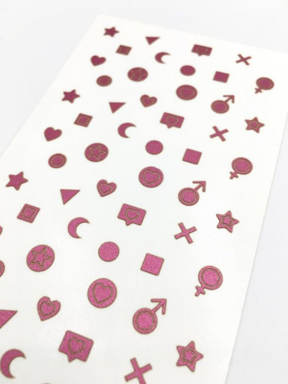 Şekil Metalik Tırnak Sticker, Nail Sticker, Nail Art - 2