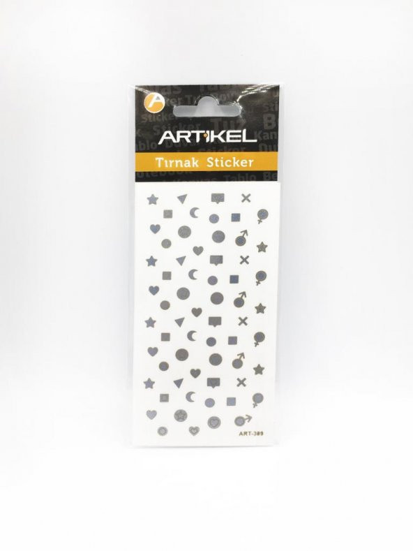 Gümüş Şekil Metalik Tırnak Sticker, Nail Sticker, Nail Art - Resim 3