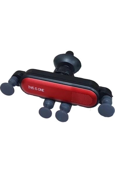 Pazariz Kavramalı Petek Girişli Araç Telefon Tutucu - Kırmızı Motorola X Pure Uyumlu ürün görseli