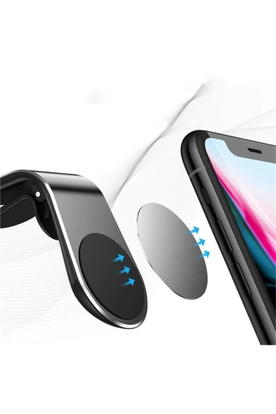 Pazariz Araba Içi Mıknatıslı Telefon Tutucu Siyah Oppo N1 Uyumlu - Resim 3