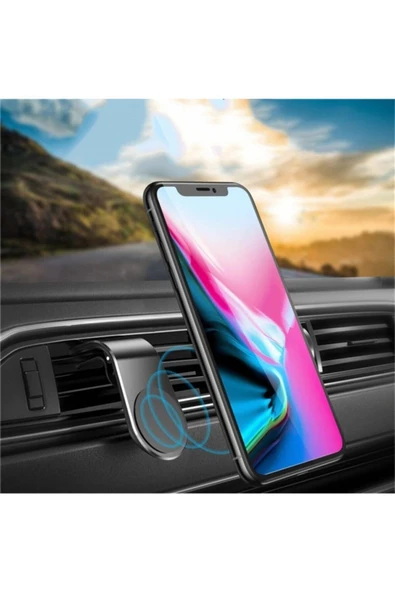 Pazariz Araba Içi Mıknatıslı Telefon Tutucu Siyah Xiaomi Mi Redmi Note 9 Pro Uyumlu