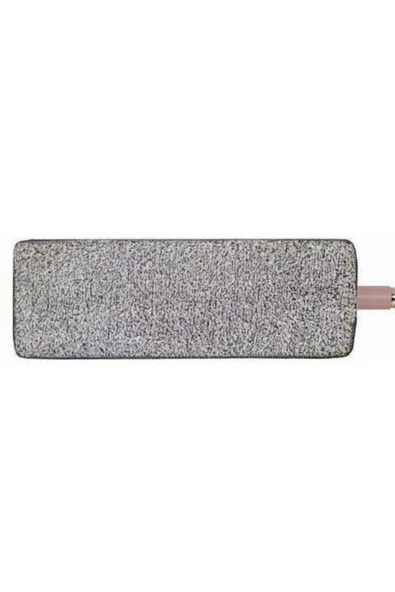 Pazariz Pazarız Spin Mop Mikrofiber Tablet Mop Yedek Bezi Gri 12 X 33 Cm