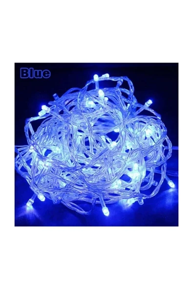 Pazariz 100 Led 10 Mt Ağaç Vitrin Yılbaşı Süsleme Led Mavi Işık