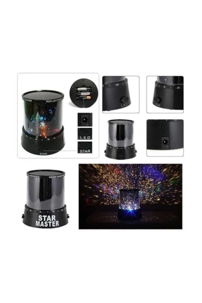 Pazariz Duvara Işık Yıldız Yansıtan Star Master Gece Lambası - Resim 2