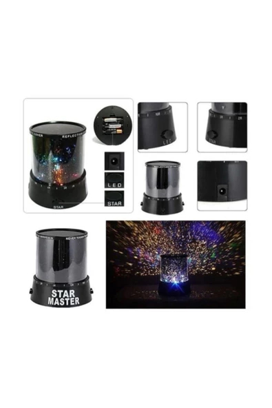 Pazariz Duvara Işık Yıldız Yansıtan Star Master Gece Lambası - Resim 2