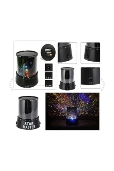 Pazariz Siyah Projeksiyonlu Gece Lambası - Resim 2