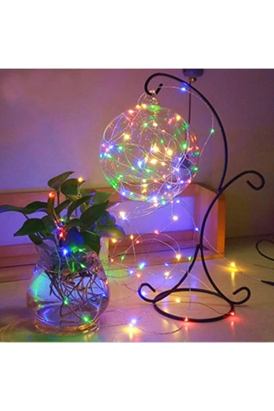 Pazariz Rgb Peri Led Işık (2m) - Karışık Renk - Dekoratif - Aydınlatma 10 Ad Mandal ürün görseli