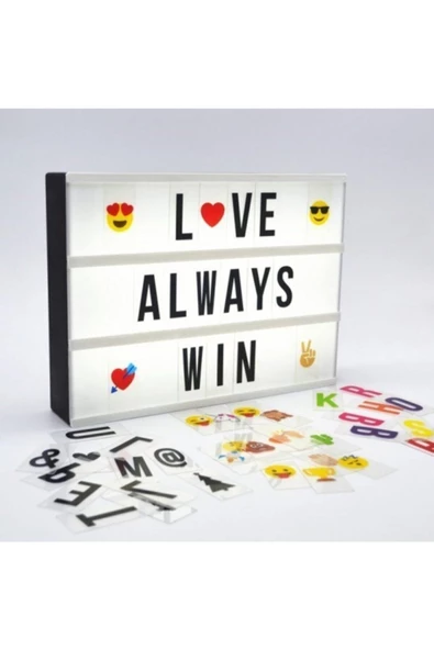 Pazariz Işıklı Renkli Harfli Dekoratif Led Tabela Pano 10,5 X 7 Cm ürün görseli 1