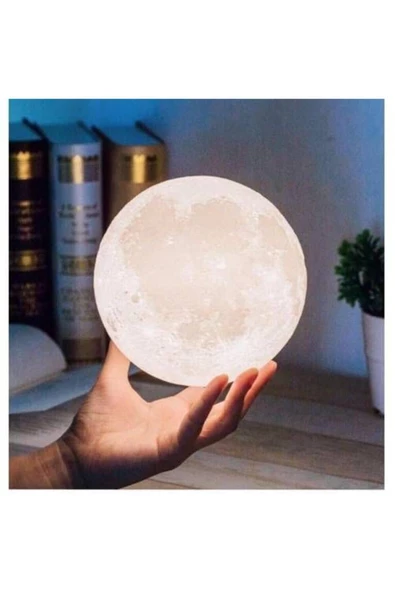 Pazariz 3d Ay Gece Lambası Dekoratif Küre Led Başucu Lambası