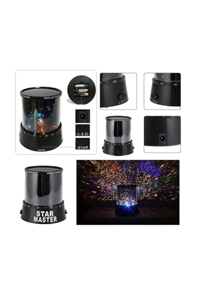 Pazariz Yıldız Yansıtan Star Master Gece Lambası - Resim 3