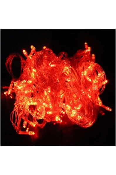 Pazariz Kırmızı Led Işıkyılbaşı Işığı 10 Metre Ağaç Süs Işıkları ürün görseli 1