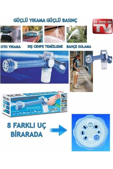 Pazariz Ez Jet Basınçlı Deterjanlı Oto Yıkama Püskürtme Sistemi Makinesi Su Tabancası - 3