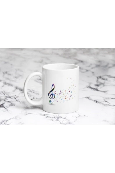 Pazariz Notalar Renkli Kupa Bardak Kişiye Özel