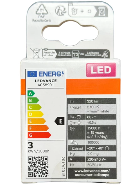 Osram 2,6W (30W) 2700K (Sarı Işık) G9 Duylu Led Kapsül Ampul (2 Adet) - Resim 4